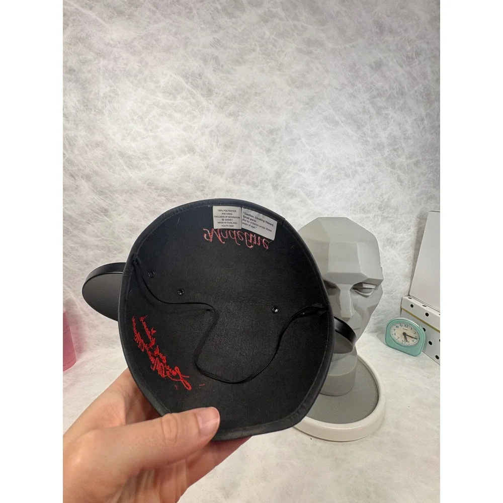 Disney Parks Minnie Mouse Ear Hat Youth Black Red Polka Dot Bow Madeline Name
